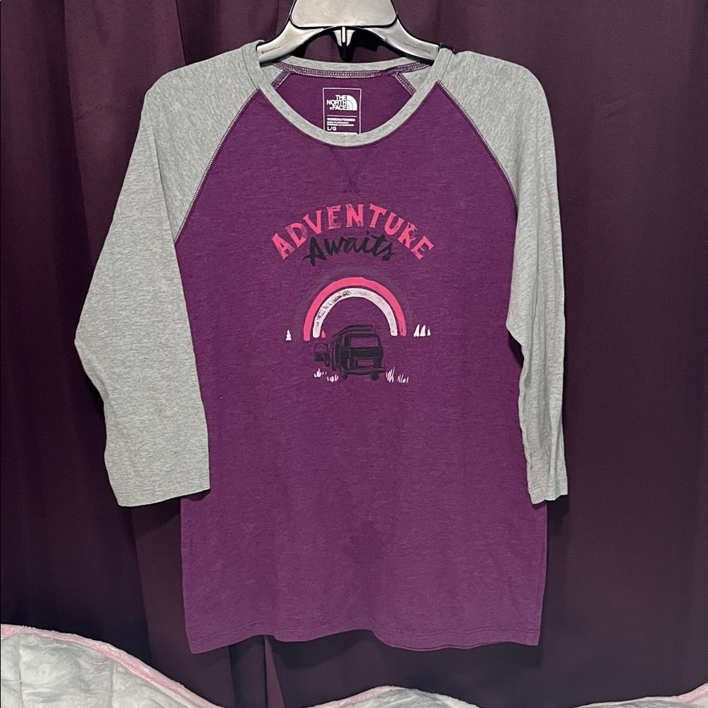 The North Face Purple and Gray Adventure Long Sleeve Tee